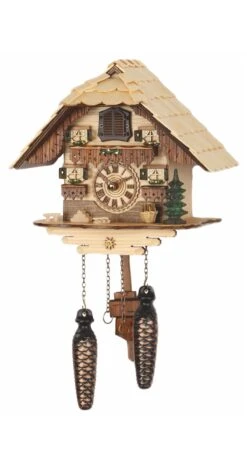 Quartz Cuckoo ClockBlack Forest House With Music TU 472 QM