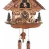 Quartz Cuckoo ClockBlack Forest House With Moving Wood Chopper And Mill Wheel, With Music TU 484 QMT HZZG 1 Quartz Cuckoo ClockBlack Forest House With Moving Wood Chopper And Mill Wheel, With Music TU 484 QMT HZZG -Modern cuckoo clocks Store tu 484 qmt hzzg