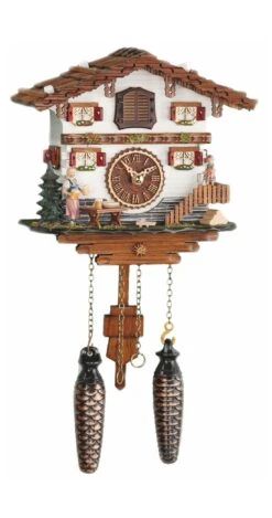 Quartz Cuckoo ClockSwiss House With Music TU 485 QM