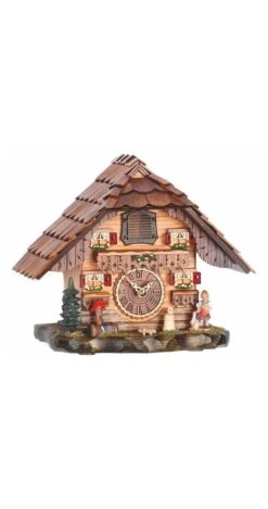 Quartz Cuckoo ClockBlack Forest House With Music TU 486 QM