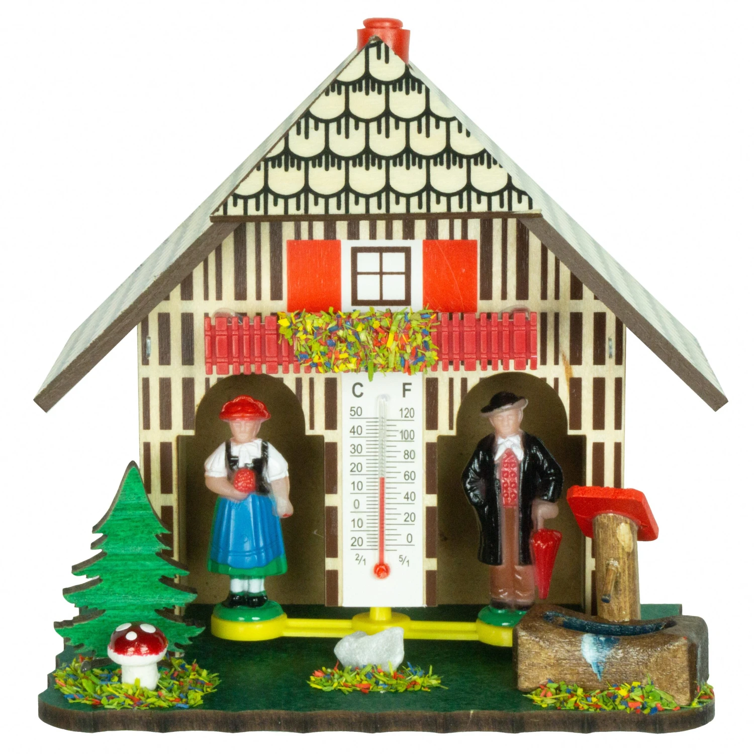 German Black Forest Weather House TU 801 3 German Black Forest Weather House TU 801