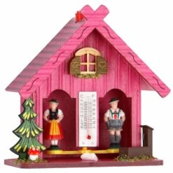 German Black Forest Weather House Pink TU 894 Pink