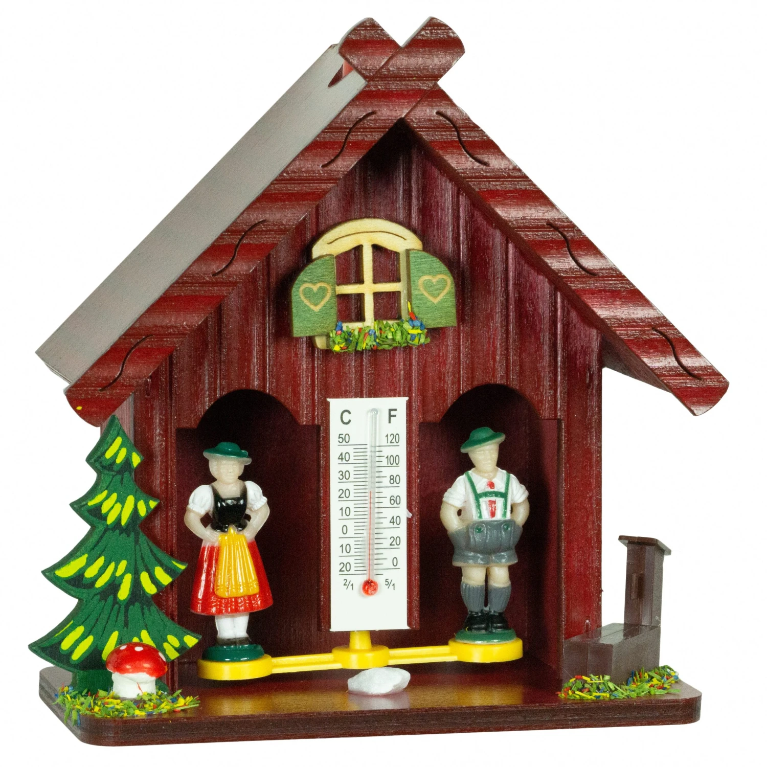 German Black Forest Weather House Red TU 894 Rot 3 German Black Forest Weather House Red TU 894 Rot