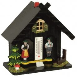 German Black Forest Weather House Black TU 894 Schwarz