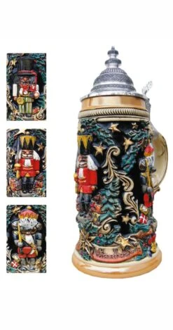 German Beer Stein Nutcracker 0.5 Liter Tankard, Beer Mug ZO 1532/996