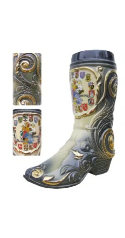 German Beer Stein Boot Black Deutschland Cup 0.4 Liter Tankard, Beer Mug ZO 1545/600