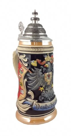 German Beer Stein German With State Coat Of Arms Stein 0.5 Liter Tankard, Beer Mug ZO 1633/996