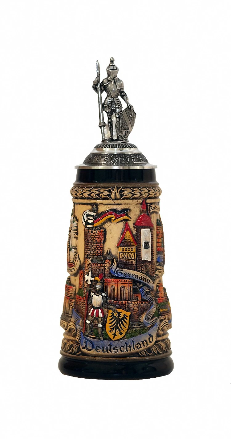 German Beer Stein Rustic Deutschland Stein 0.5 Liter Tankard, Beer Mug ZO 1746/9013 3 German Beer Stein Rustic Deutschland Stein 0.5 Liter Tankard, Beer Mug ZO 1746/9013