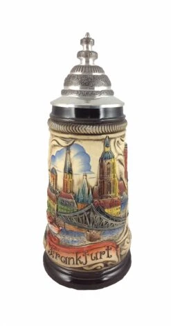 German Beer Stein Frankfurt Panorama Stein 0.5 Liter Tankard, Beer Mug ZO 1755/906