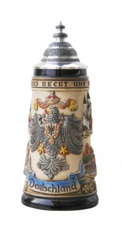 German Beer Stein Cities 0.5 Liter Tankard, Beer Mug ZO 1786/906V