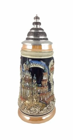 German Beer Stein Dresden 0.5 Liter Tankard, Beer Mug ZO 1839/996