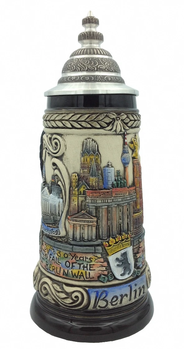 German Beer Stein Berlin Panorama Stein 0.5 Liter Tankard, Beer Mug ZO 1844/906 3 German Beer Stein Berlin Panorama Stein 0.5 Liter Tankard, Beer Mug ZO 1844/906