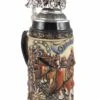 German Beer Stein Beerwaggonlid Relief Stein 1 Liter Tankard, Beer Mug ZO 1915/9013 -Modern cuckoo clocks Store zo 1915 9013