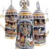 German Beer Stein Cities 1 Liter Tankard, Beer Mug ZO 1941/9913 2 German Beer Stein Cities 1 Liter Tankard, Beer Mug ZO 1941/9913 -Modern cuckoo clocks Store zo 1941 9913
