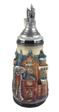 German Beer Stein Neuschwanstein 1 Liter Tankard, Beer Mug ZO 1998/9010
